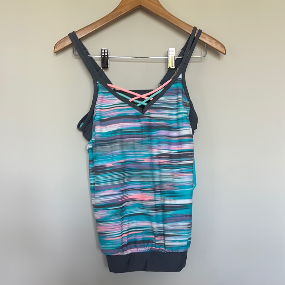 Free Country Aruba Canteloupe Tankini Top Sz M NWT